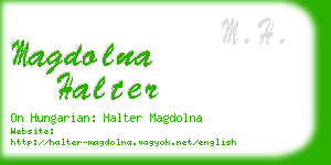 magdolna halter business card